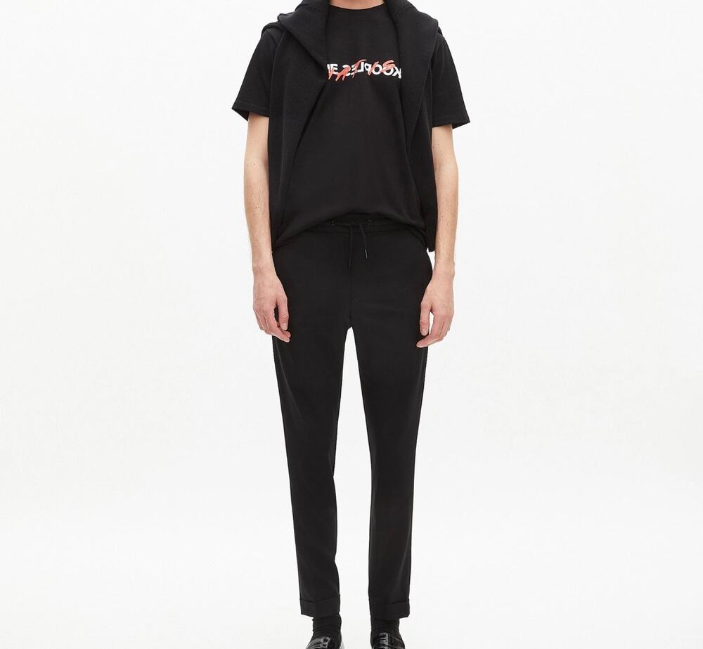 New The Kooples cotton black drawstring pants sz 36 small